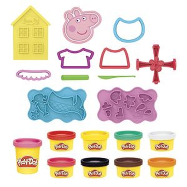 conjunto massa de modelar play doh contos da peppa pig hasbro 2