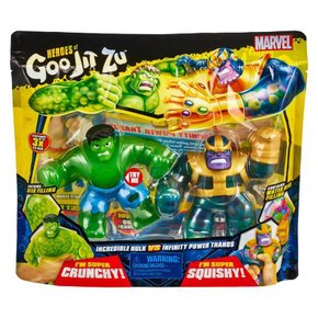 figuras elasticas disney marvel goo jit zu hulk vs thanos super elastico sunny 0