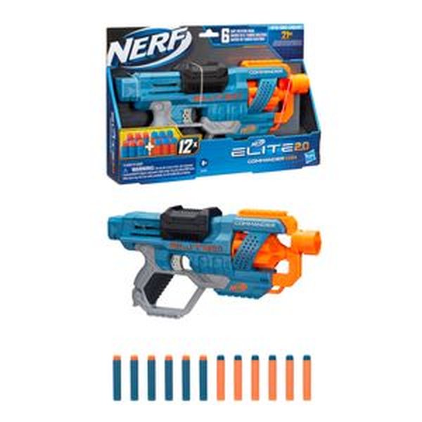 lancador de dardos nerf elite 20 commander hasbro 9