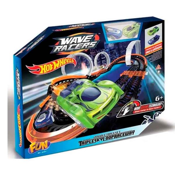 Pista Hot Wheels Wave Racers Pista Triple Skyloop Fun