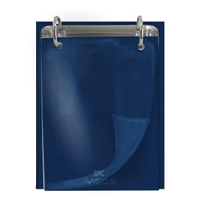 4226 mini ficheiro vertical azul com capa em pvc cristal frente