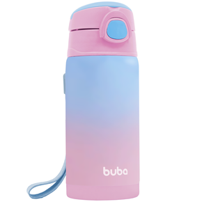 copo termico parede dupla com canudo rosa 400ml 15933 buba 3