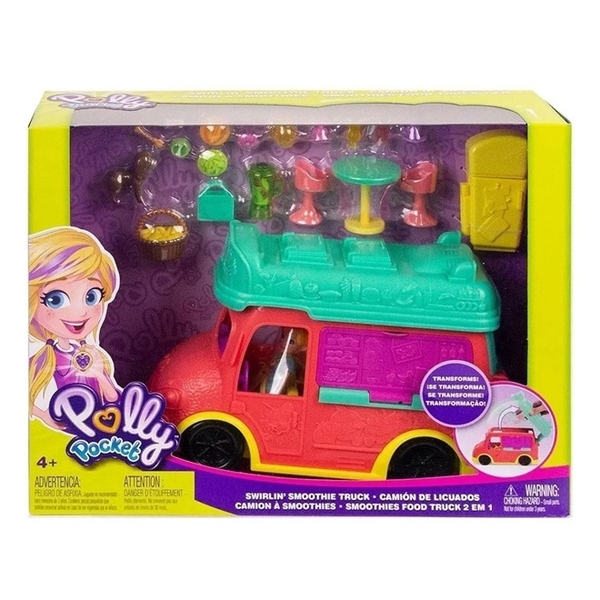 boneca polly pocket smoothies food truck 2 em 1 barao e fun 0