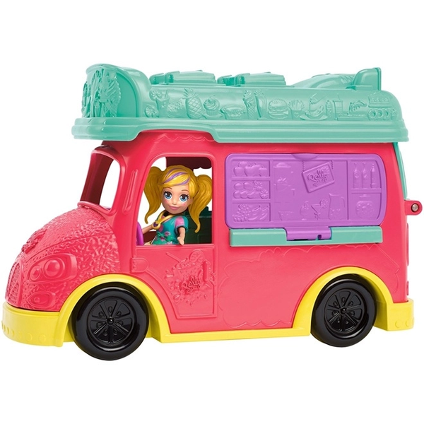 boneca polly pocket smoothies food truck 2 em 1 barao e fun 5