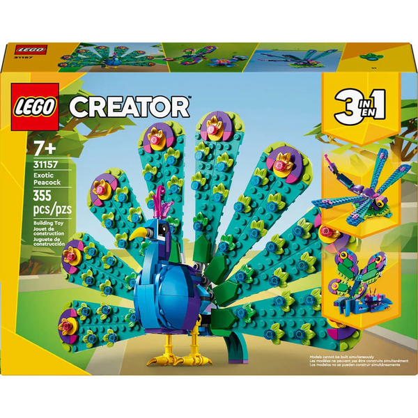lego creator 3 em 1 pavao exotico 31157 0