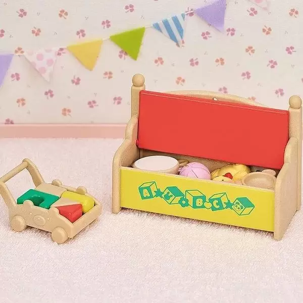 sylvanian families caixa de brinquedos bebe coelho neve e bebe panda 3