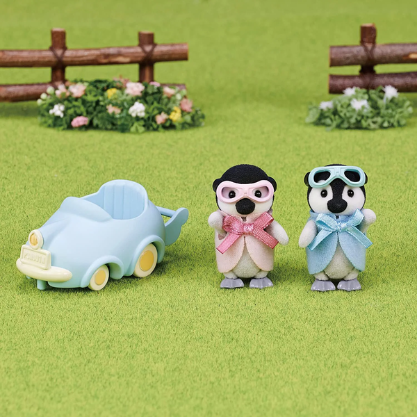 sylvanian families bebe pinguim com carrinho 2
