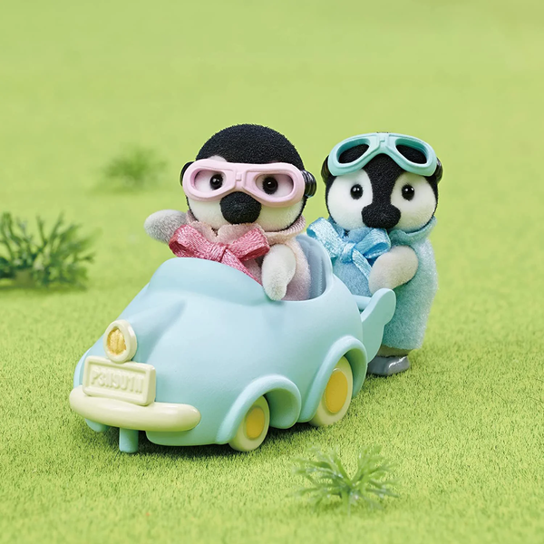 sylvanian families bebe pinguim com carrinho 3