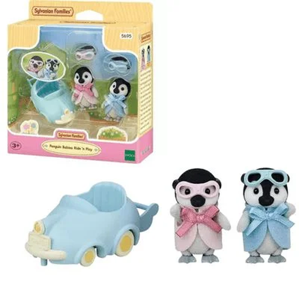 sylvanian families bebe pinguim com carrinho 5