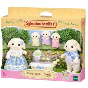 sylvanian families familia dos coelhos floral 0