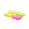 bloco adesivo colorido 38mm x 50mm neon 1