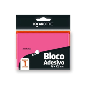 bloco adesivo rosa 76mmx102mm 100f 0