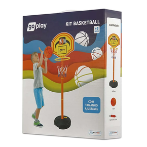 go play kit basketball com pedestal ajustavel multikids 0