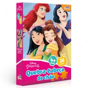 quebra cabeca de chao 28 pecas disney princesa 0