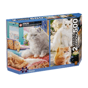 quebra cabeca 500 pecas duplo gatos 0