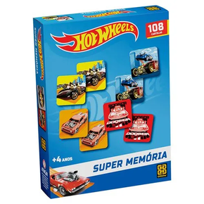 super jogo da memoria hot wheels 108 cartelas grow 2