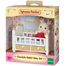 sylvanian families bebe coelho chocolate e cama 0