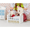sylvanian families bebe coelho chocolate e cama 1