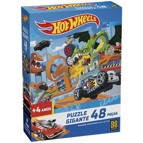 quebra cabecas gigante 48 pecas hot wheels 0