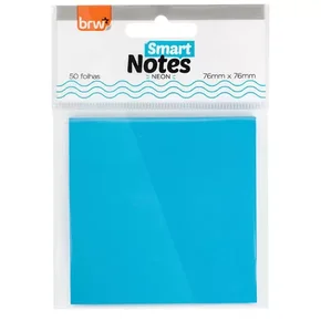 bloco smart notes 76x76mm azul neon 0