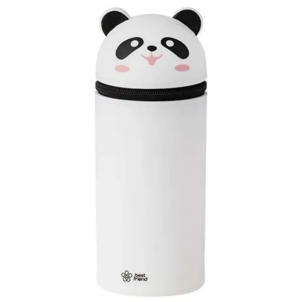 estojo escolar silicone base retratil panda 0