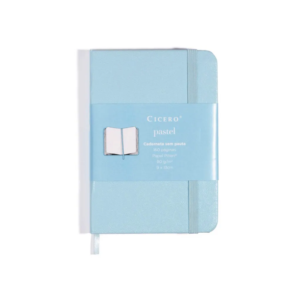 caderneta capa dura sem pauta azul pastel 1