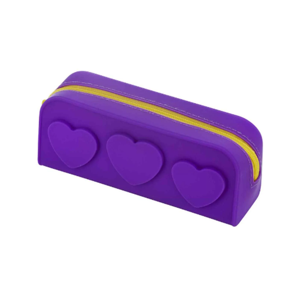 estojo de silicone coracao roxo 1