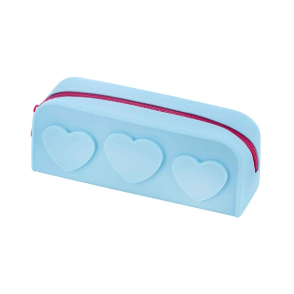 estojo de silicone coracao turquesa 1