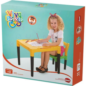 mesinha infantil desmontavel viva estudar 0